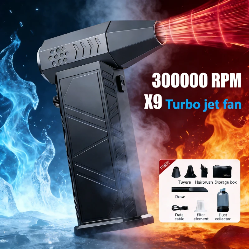 

Портативный мини-вентилятор X9 — воздуходувка с турбоструйной технологией — многофункциональные чистящие средства для автомобилей и более жесткий фен