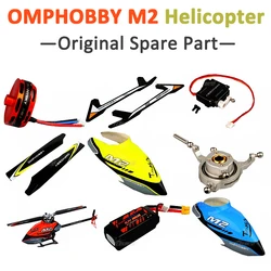 OMPHOBBY M2 helikopter oryginalne części zamienne łopata śmigła klip silnika akumulator ogon śmigło silnik serwo itp