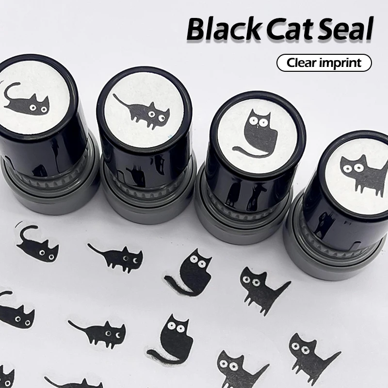 

4 стиля, маленькая вывеска с черным котом в перфорации, штамп для учителя, поощрительный штамп, канцелярские товары, счастливый черный мех, кошка, скрапбукинг