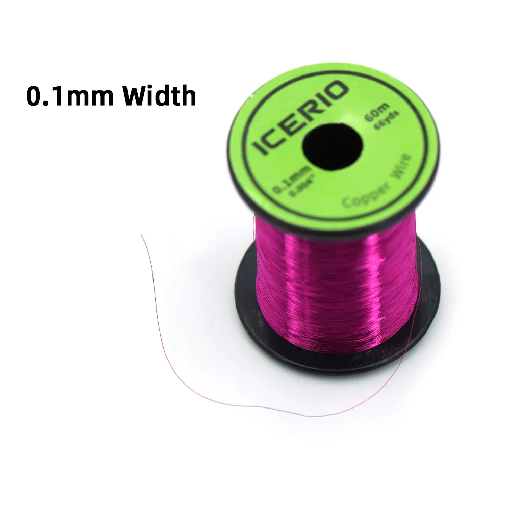 1pc/12pcs 0.1mm 60M Ultra Fine Copper Wire Soft Metal Thread Fly Tying Material For Buzzer Midge Larvae Nymphs Trout Fishing - view 4