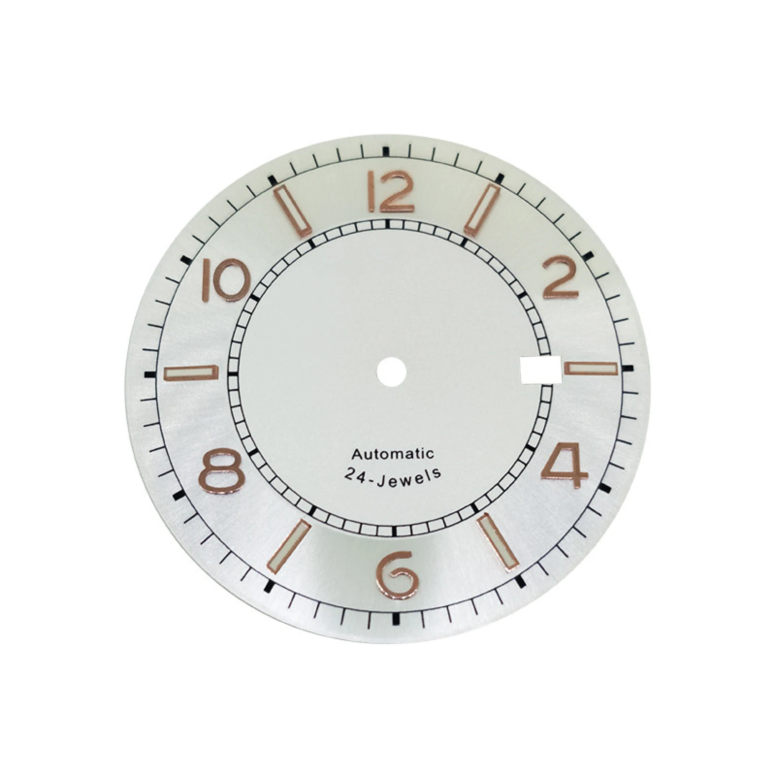 Para reloj japonés NH35 Dial estilo alpinista 36,5mm esfera de reloj luminosa verde con ventana de calendario para accesorios de reloj NH35