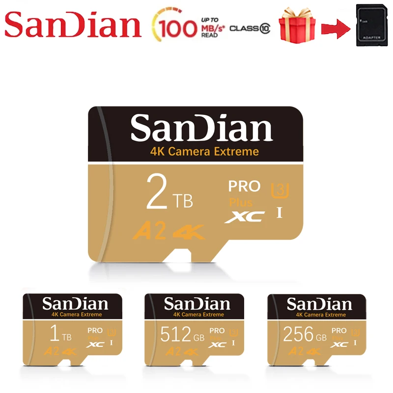 Karta pamięci 2TB SD 1TB Mini SD Card 512GB 256GB A2 U3 Micro TF SD Card 128GB Szybka karta TF do gry Nintendo Switch Ps5