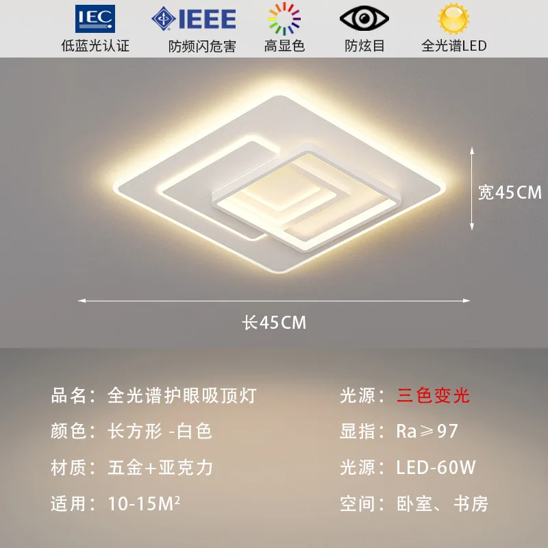 (002)LED Ceiling Lamp Bedroom Restaurant Living Room Lamp Modern Simple New Lamps for The Whole House