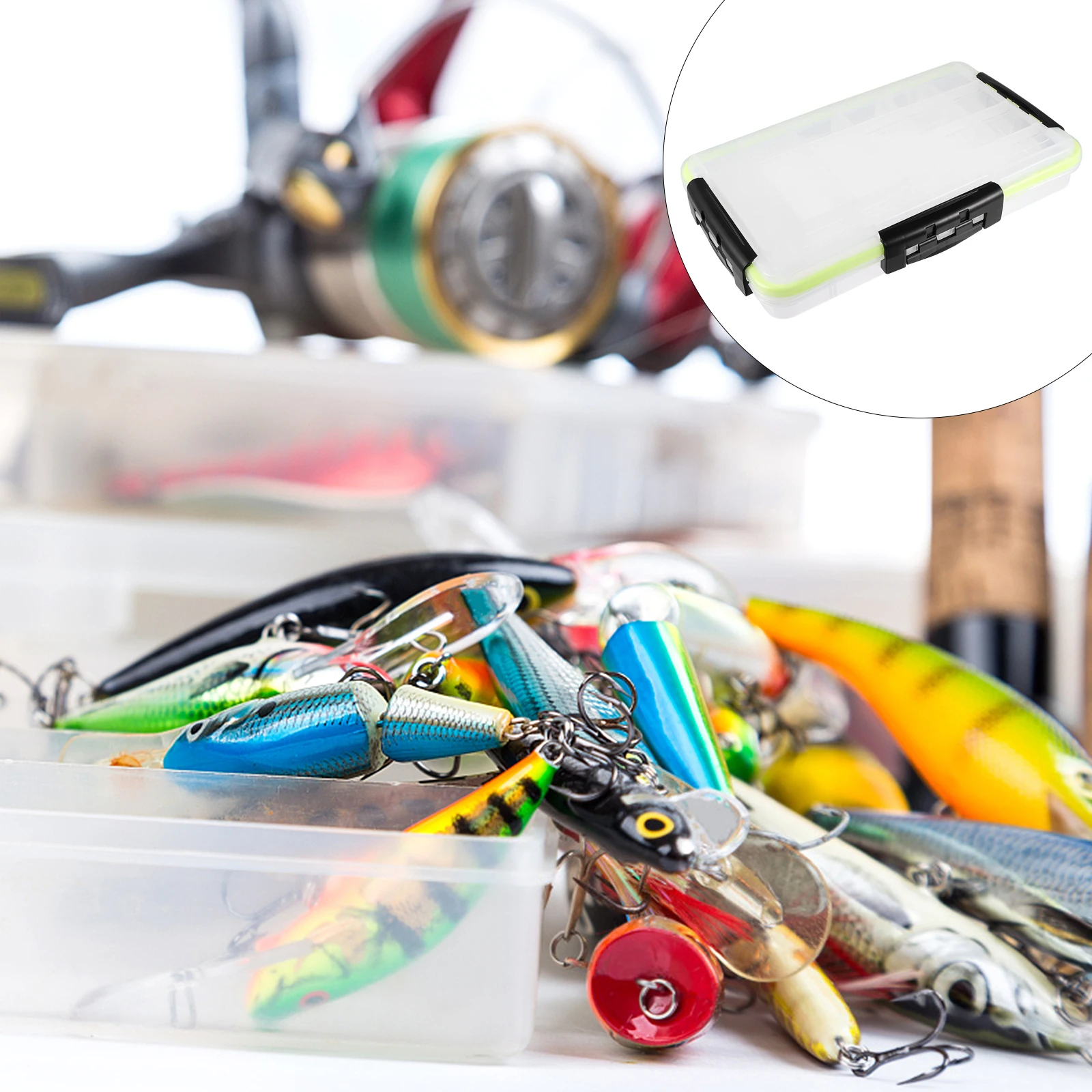 

Lightweight Fishing With Removable Dividers Bait Storage Organizer For Lures Accessories Fishing Container Outdoor