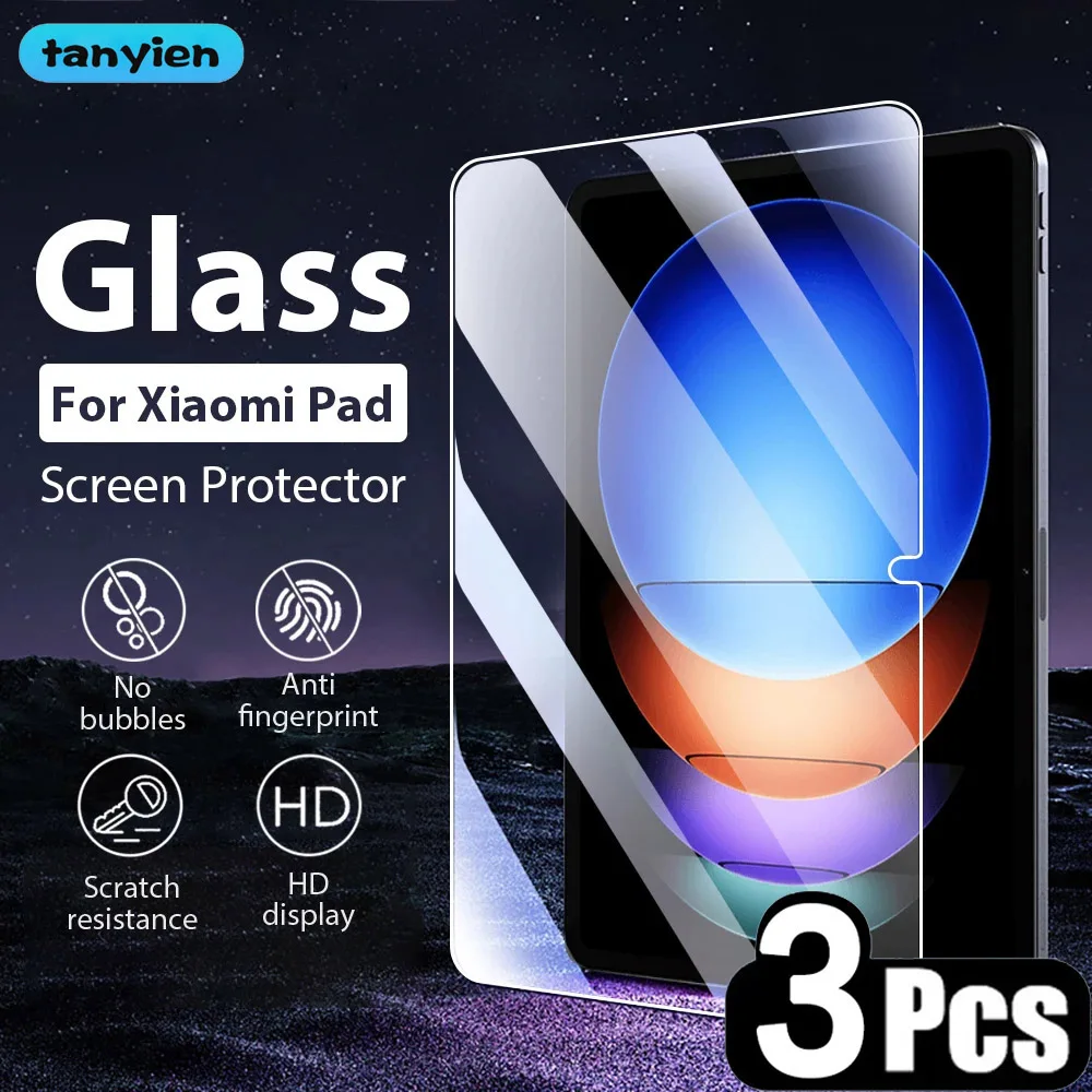 

(3 Pack) Tempered Glass For Xiaomi Pad 6S Pro 12.4 2024 Anti-Scratch Tablet Screen Protector Film