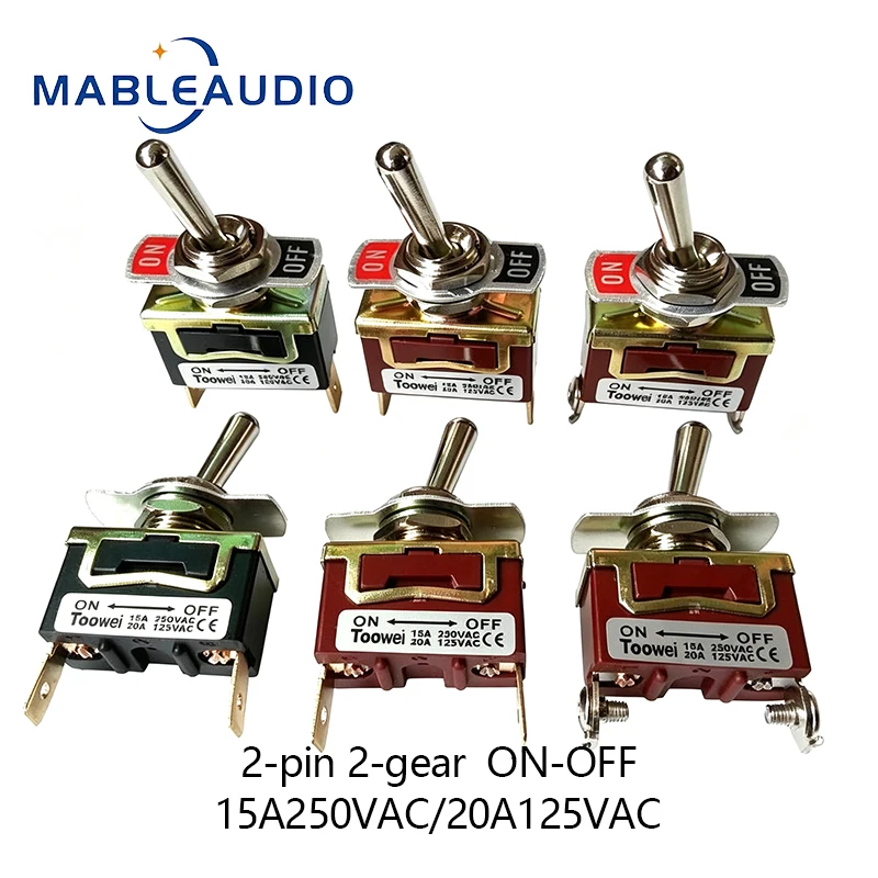 Interrupteur à bascule 2 positions ON-OFF 15A 250V AC, 20A 125V AC pour bateaux, yachts, autopilotes, accessoires d'amplificateur 1 pièce