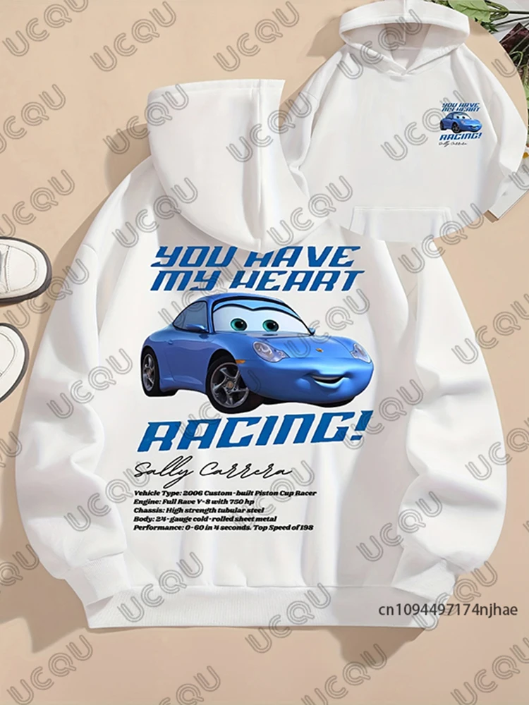 2026 The Cars Sally Felpe con cappuccio grafiche per donna Uomo Autunno Inverno Pullover a maniche lunghe Felpa casual Top per coppie oversize