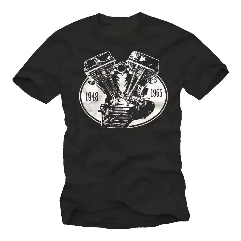 

Biker Men Cotton T-shirt Motorbike Big Size Racing Merch Streetwear Classic Big Size Tee Oldschool Choppers Motorcycle Top S-4XL