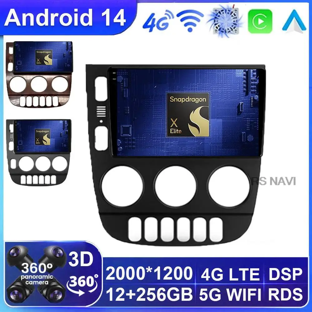 

Android 14 car Rodio For Mercedes Benz M-Class W163 ML 1997 - 2005 BlackGPS QLED Screen Audio Navigation Multimedia Head Unit BT