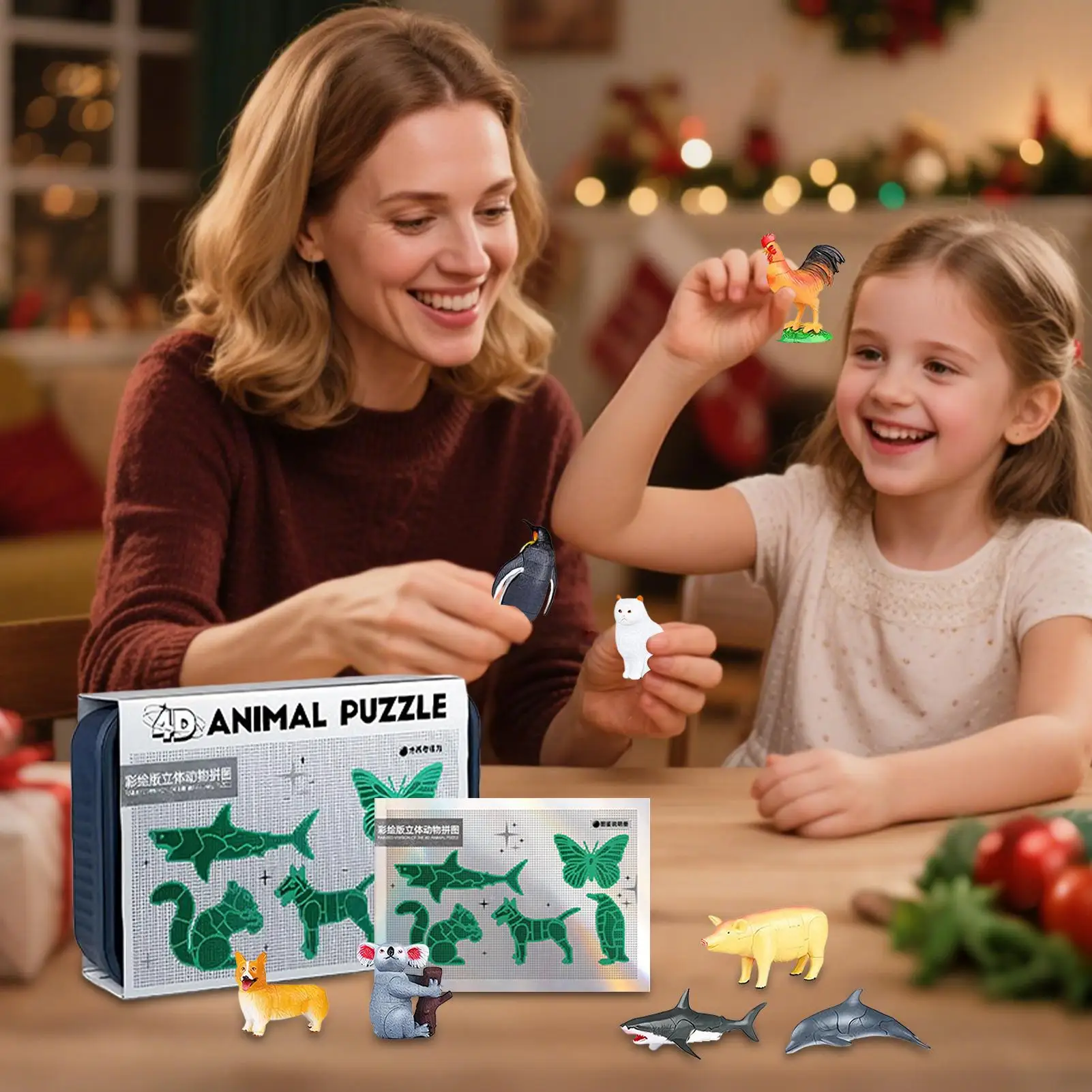 Puzzle di animali 3D Attività di apprendimento Puzzle di animali educativi per ragazzo Natale Compleanno Aula Pasqua Viaggi Premi per feste