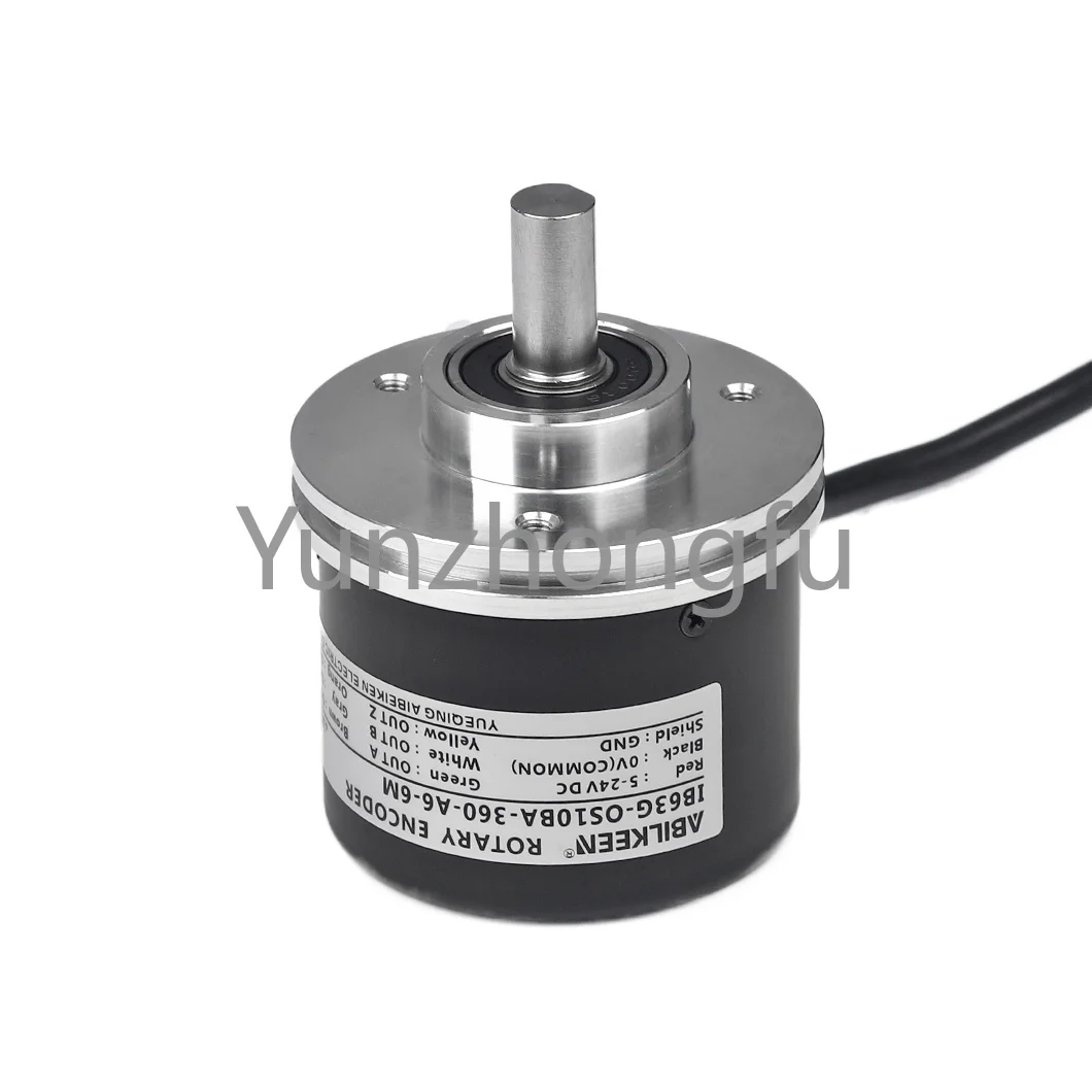 ABILKEEN Factory Supply OD63MM Soild Shaft 10mm Incremental Rotary Encoder 1~5000 P/R ROTARY ENCODER with Flange Plate