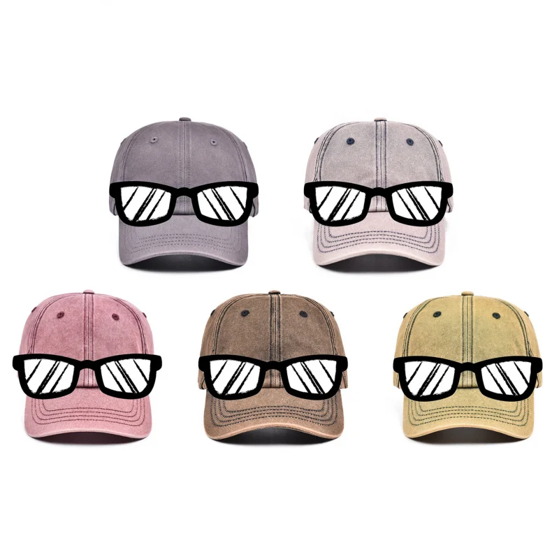 

New Pure Color Eye Glass Baseball Cap Men's and Women's Summer Outdoor Sun-Production Trucker Hat Caps