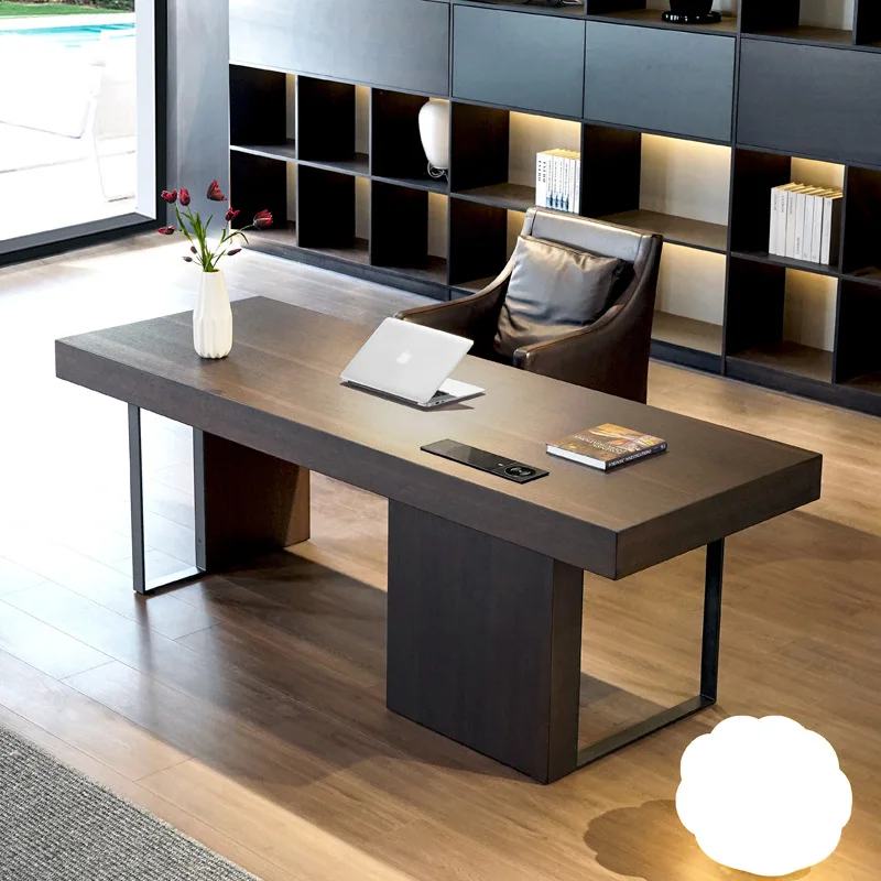 مكتب خفيف فاخر وحديث وغرفة معيشة إيطالية بسيطة ومكتب كبير للدراسة في المنزل #1