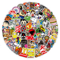 100PCS Streetwear Logo Graffiti Stickers - Urban Art Decals for Skateboards, Hydro Flasks & Tech Gadgets
