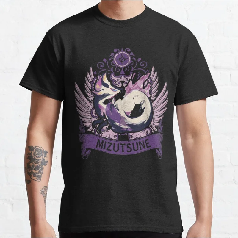 

MIZUTSUNE 0220 Monster hunter world gift t shirt for men Cartoon Video game MHW Graphic Tee Y2K Clothes All size tops S-6XL