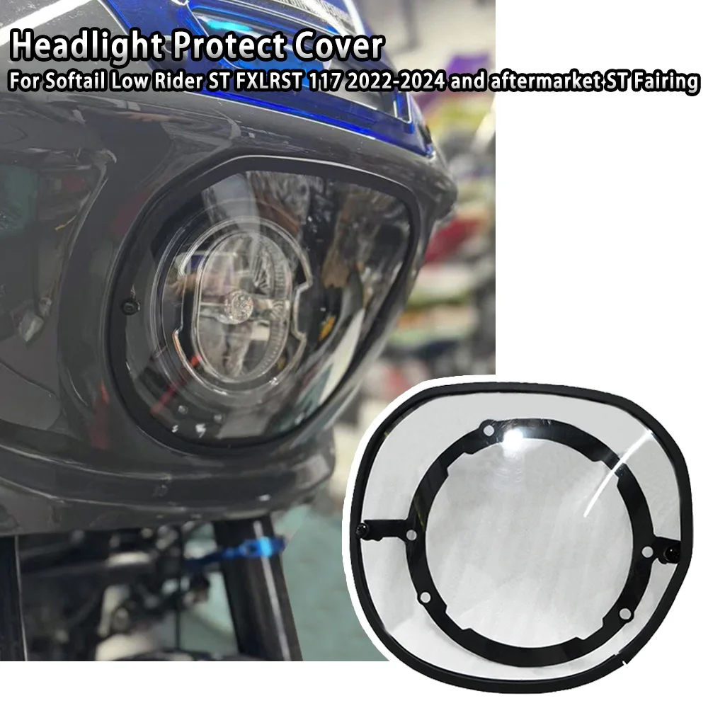 

Motorcycle Clear Headlight Protect Cover Protector for Harley Softail Low Rider ST FXLRST 117 2022-2024&aftermarket ST Fairing