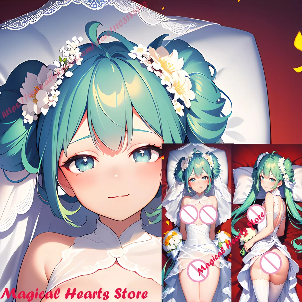 

Dakimakura Flower Marry Girl Pillowcase Double-side Hugging Full Body Pillow Case Cushion Cover Home Bedding Decor