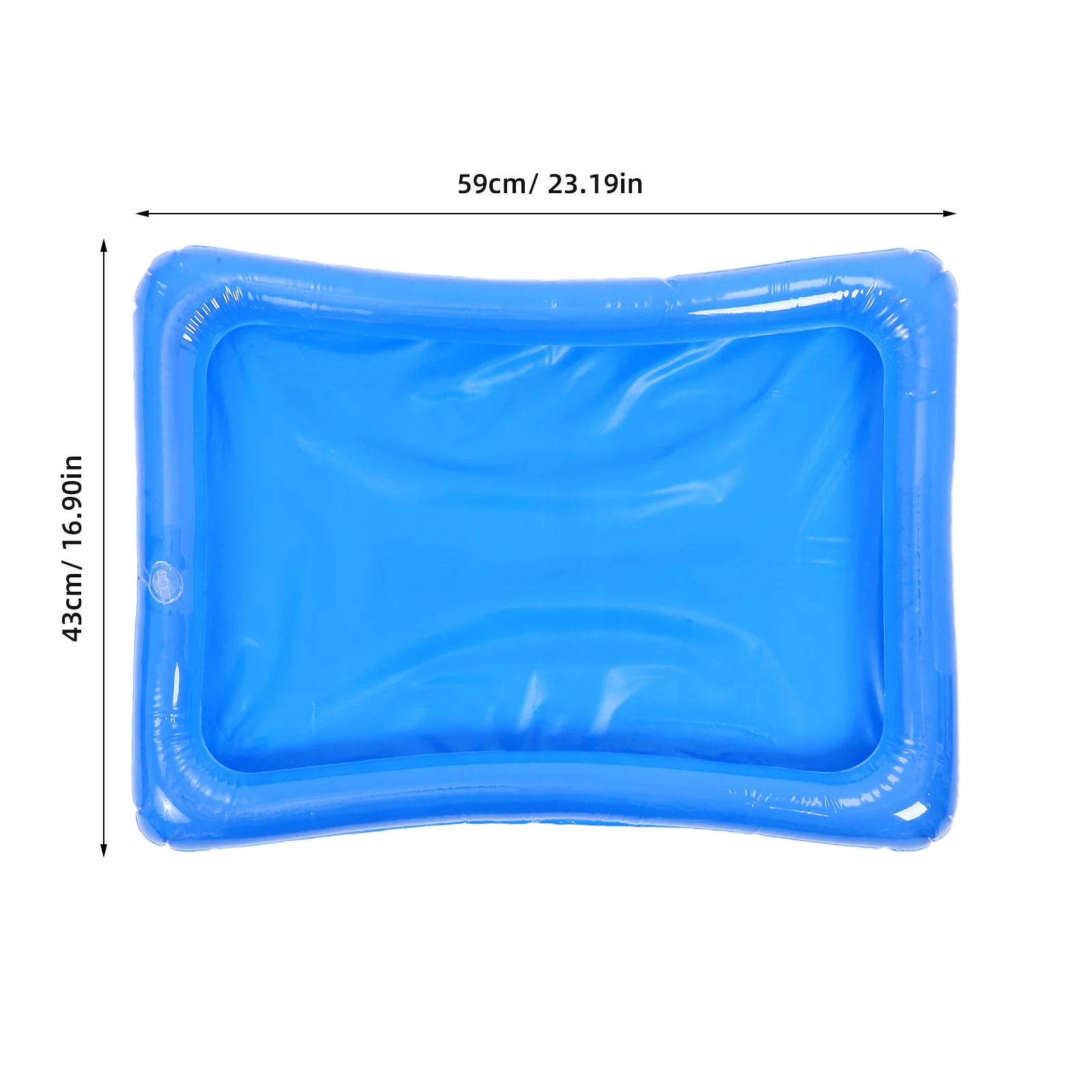 نفخ علبة بوفيه الثلج سلطة برودة مستطيلة 18.8x16.5 بوصة تجمع حفلة عائمة الغذاء شرب صينية شواء نزهة تخدم بار #3