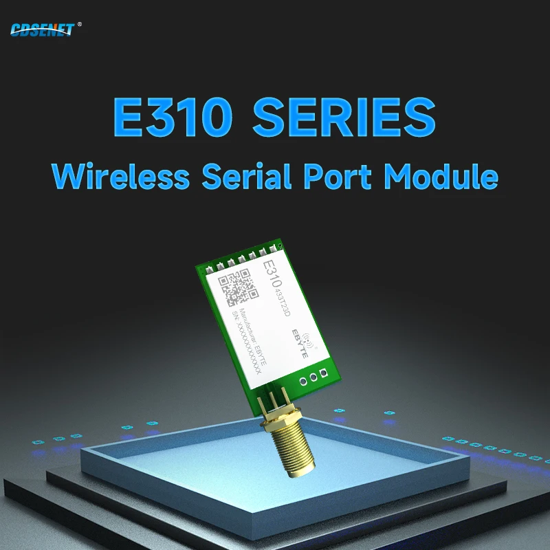 CDEBYTE AX5045 433MHz Wireless Serial Port Module E310-433T23D Low Power 23dbm 5.6KM Relay Half Duplex IPEX/stamp hole