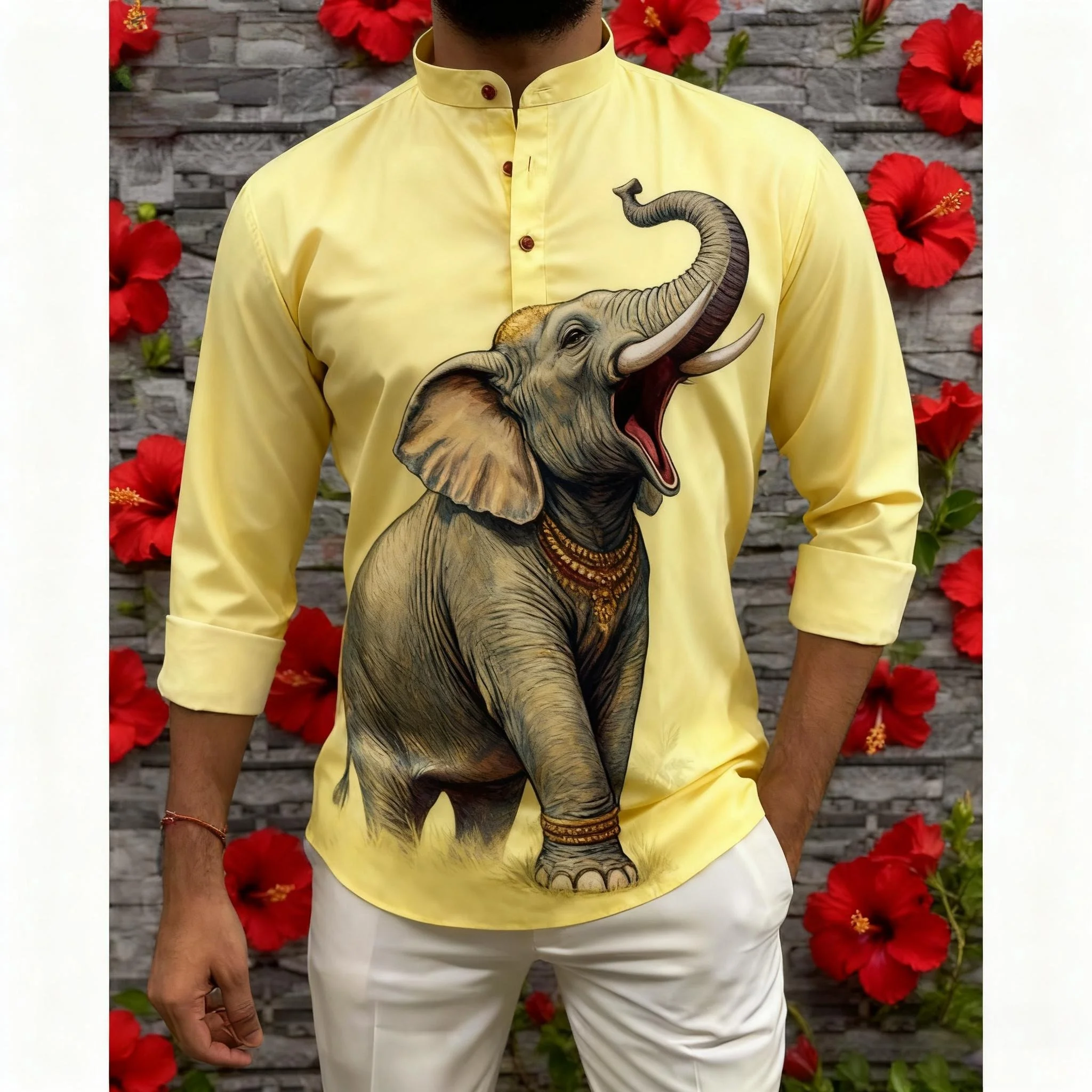 Moslim Mannen Islamitische Arabische Abaya Shirt Etnische Stand Kraag Jeugd Luxe Jas Casual Mode Moslim Kleding Islamitische Kleding Man