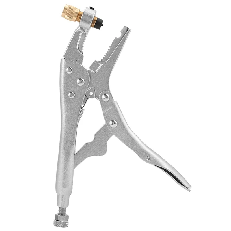 

NEW-Refrigerant Recovery Pliers Refrigeration Tube Locking Tool 1/4In SAE Interface Locking Plier Home Accessories