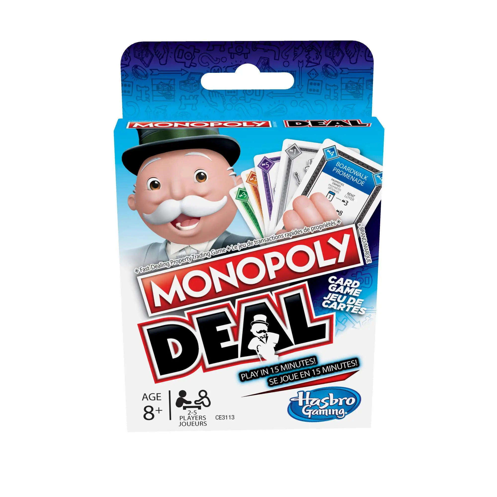 Hasbro Gaming Monopoly Deal Card Game Quick-Playing Card Game for 2-5 Players Game Families Friend Kids Toy Gift