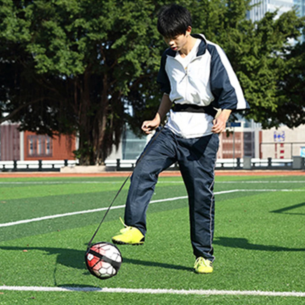 Football Ball Belt Adjustable Soccer Practice Trainer Fits Ball Size 3 4 5 Football Practice Belt for Juggling Kicking Practice