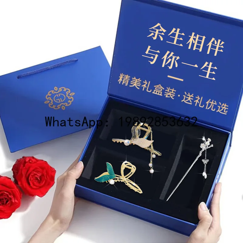 

FS hairpin, back of head grab clip, premium sense, light luxury, large exquisite fringed hair accessories, birthday gift.