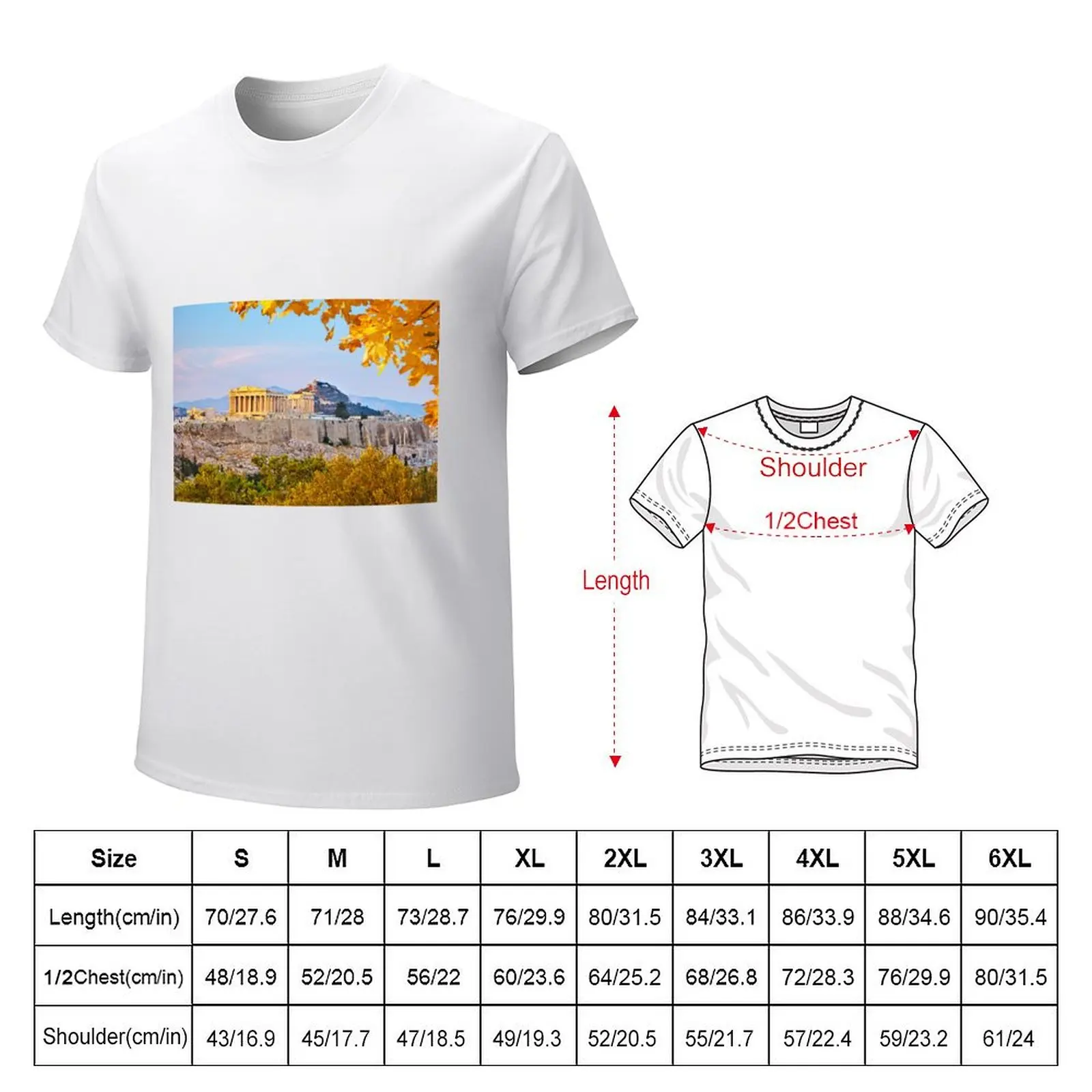 Autumn in Athens, Greece T-Shirt plus size tops Short sleeve tee heavyweights mens workout shirts