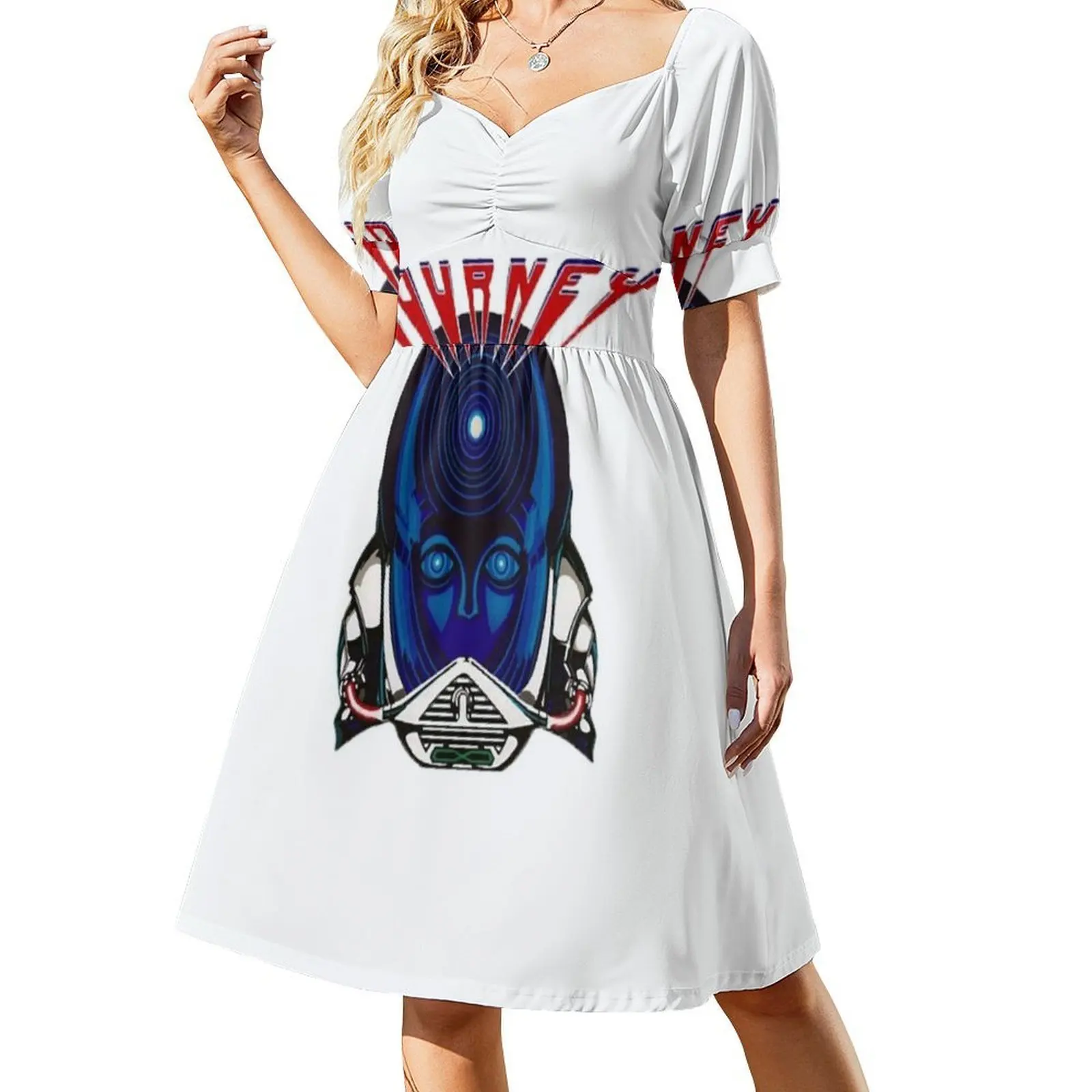 ستيف بيري ستيف بيري رحلة ستيف بيري 1977 1998 فستان نسائي أنيق للحفلات على شكل حرف a مع قصير/طويل/بدون أكمام