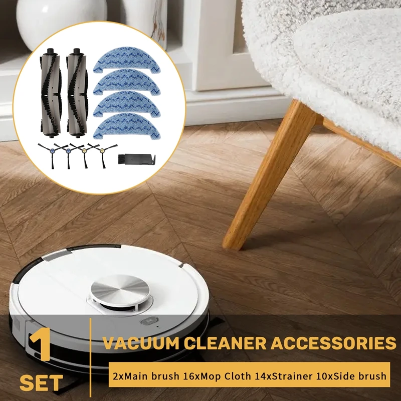 For Polaris PVCR 3900 IQ Home Robot Vacuum Cleaner Spare Accessories Roller Main Side Brush Mop Rag Cloth