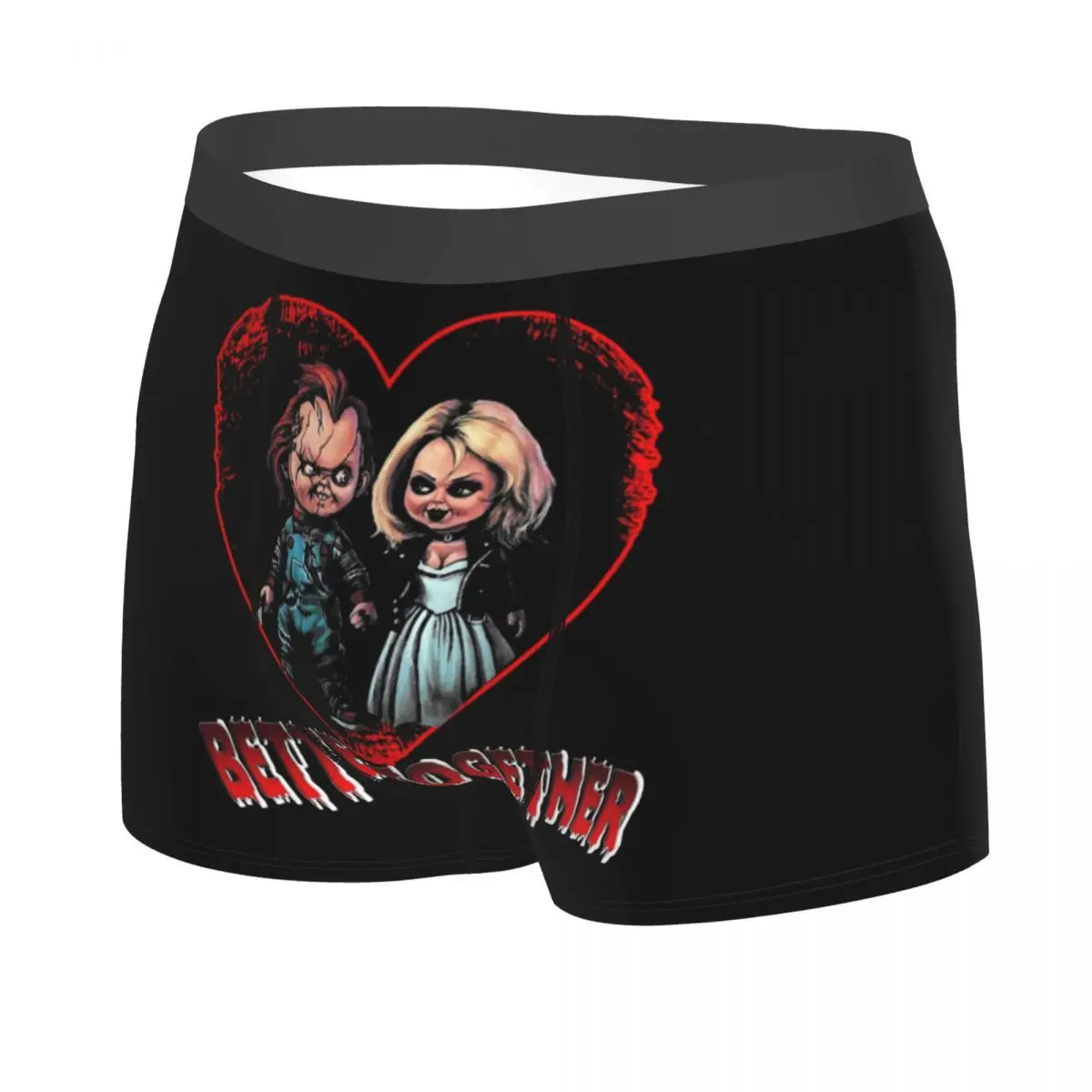 Custom Bride Chucky Better Together Boxer Shorts For Homme 3D Printed Horror Movie Halloween Underwear Panties Underpants