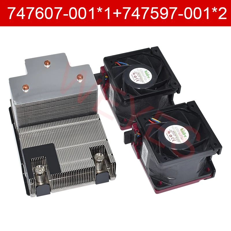 

2 Cooling Fan 747597-001 Refurbished condition *2 & Brand NEW Heatsink 747607-001*1 For HP DL380 DL380p G9 Xeon CPU Kit