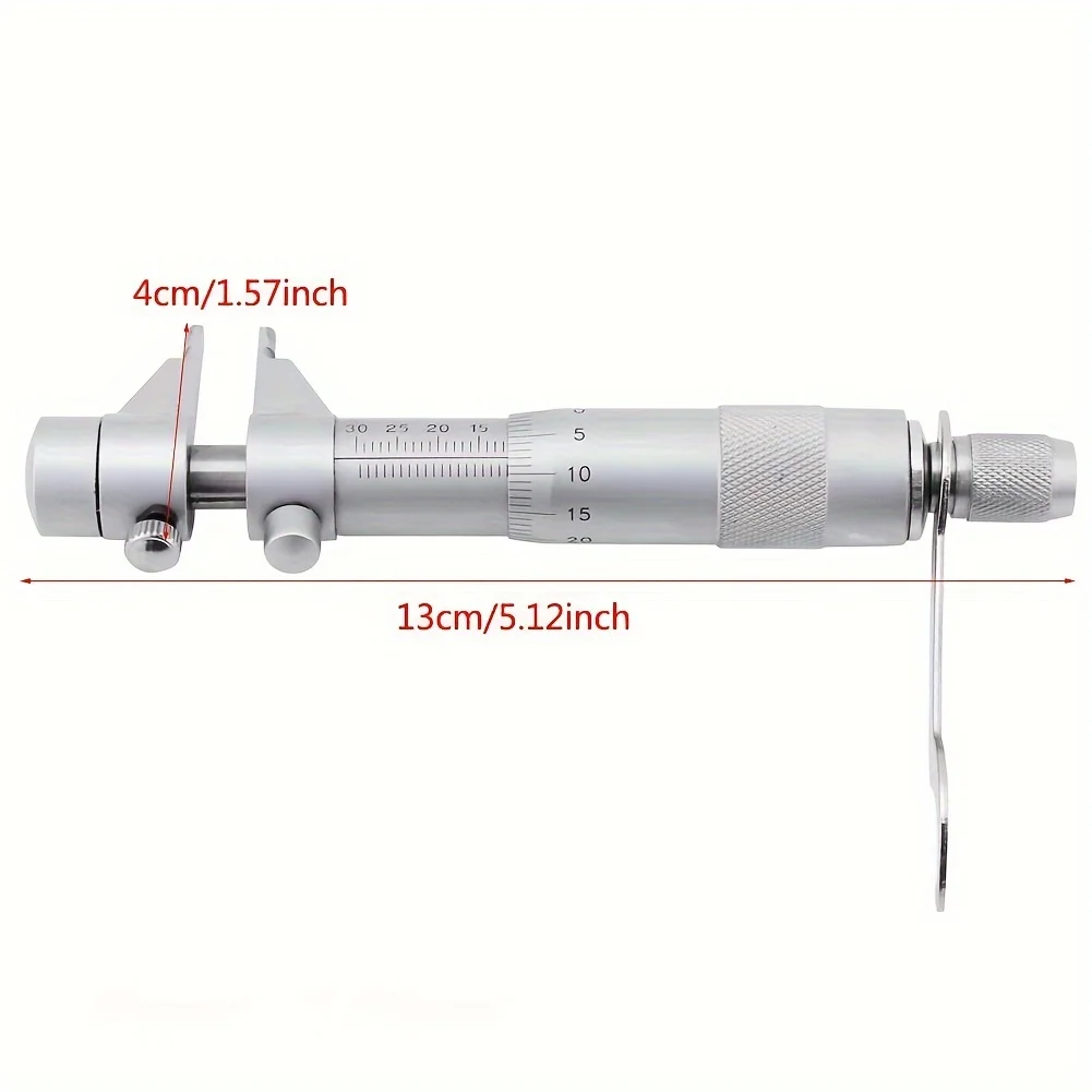 4Pcs Inside Micrometer Set 5-30mm/25-50mm/50-75mm/75-100mm 0.01mm Metric Carbide Ratchet Screw Gauge Micrometers Box packaging