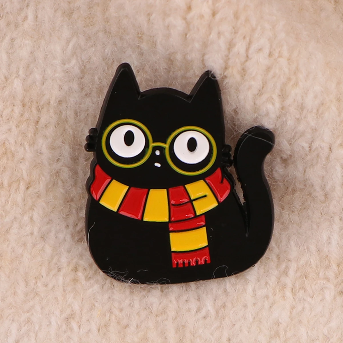 Bottled Menace Evil Black Cat Enamel Pin Funny Badge Metal Lapel Brooch For Backpacks Brooches Fashion Jewelry Accessories Gifts