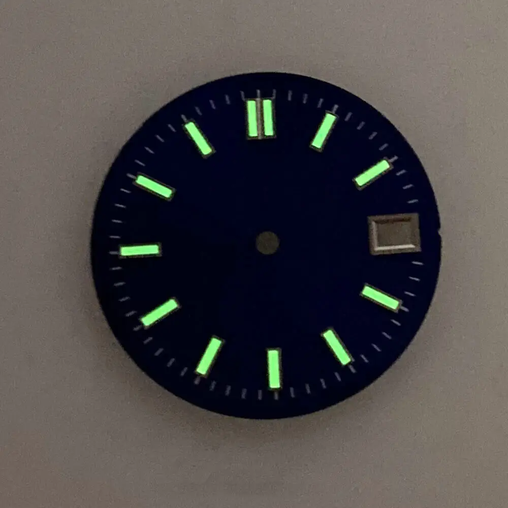 29 мм циферблат часов Sunburst, эмалированный циферблат, светящиеся стрелки для NH35 NH36 NH38 NH70 Movt