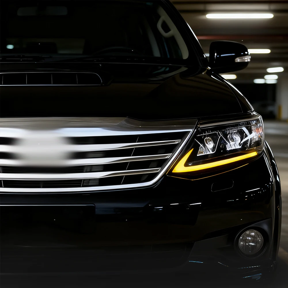 

For Toyota Fortuner 2011-2015 LED Automatic Headlight Assembly Upgrade with Startup Animation, New 3-Projection Lens Tool