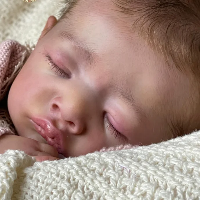 

NPK 20 Inch Unfinished Reborn Doll Kit Mika DIY Unpainted Doll Parts with Cloth Body Fresh Color for Collectors And Artists