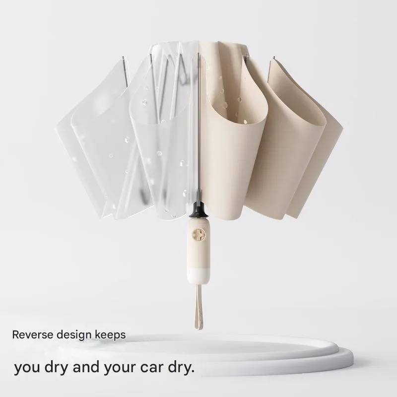 

High-end Fully Automatic Reverse Umbrella Enlarged Thickened RainprooSunny Rainy Dual-use Car-mounted Business Umbrella