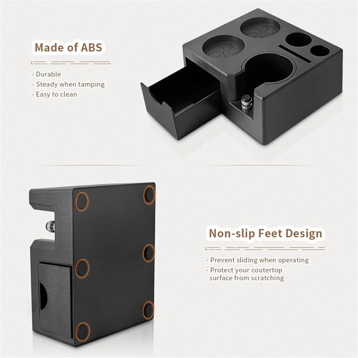 A02V-Espresso Tamping Station Organizer Coffee Tamper Holder for 58mm 54mm 51mm Epsresso Portafilter Coffee Tools Organzier