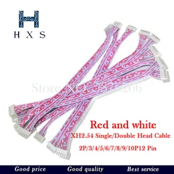 10PCS JST XH2.54 XH 2.54mm Single/Double Head Wire Cable Connector 2P/3/4/5/6/7/8/9/10P12 Pin Pitch Red Blue Male Female Plug