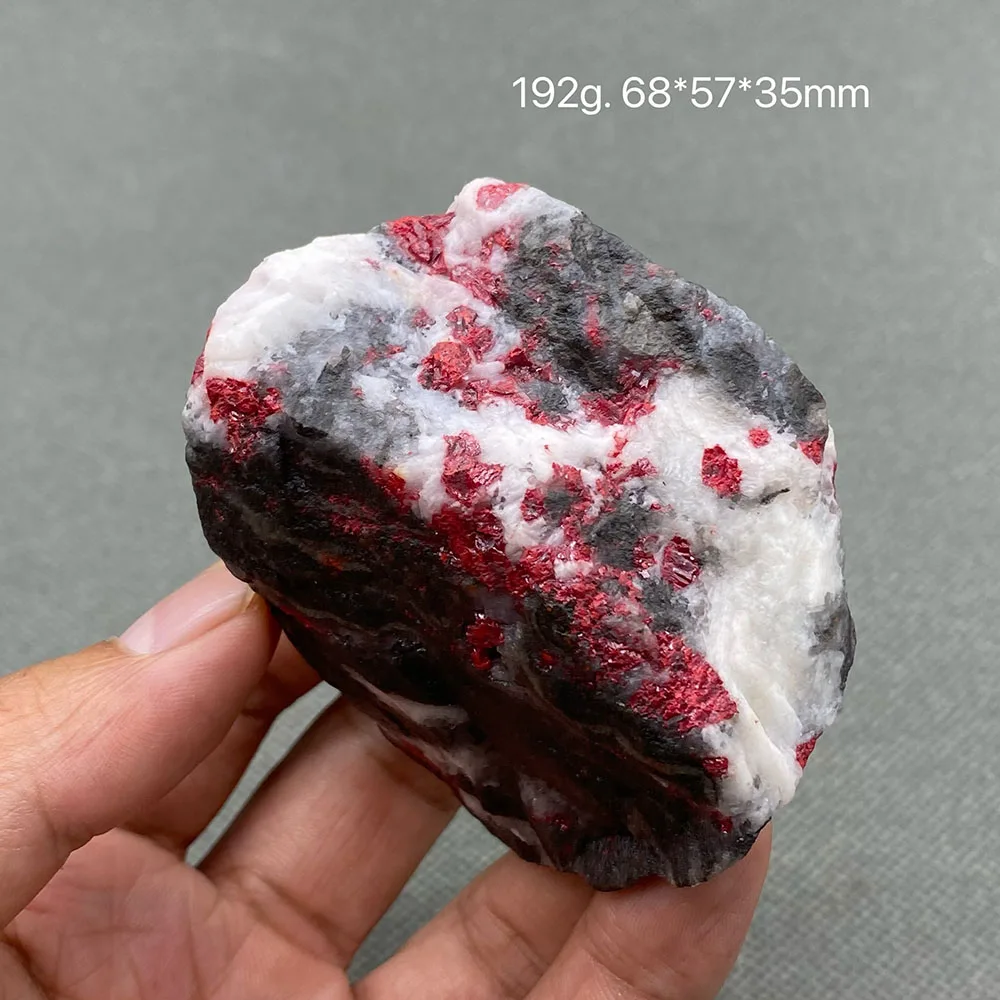 

100% natural cinnabar rough quartz mineral rough specimen healing crystal