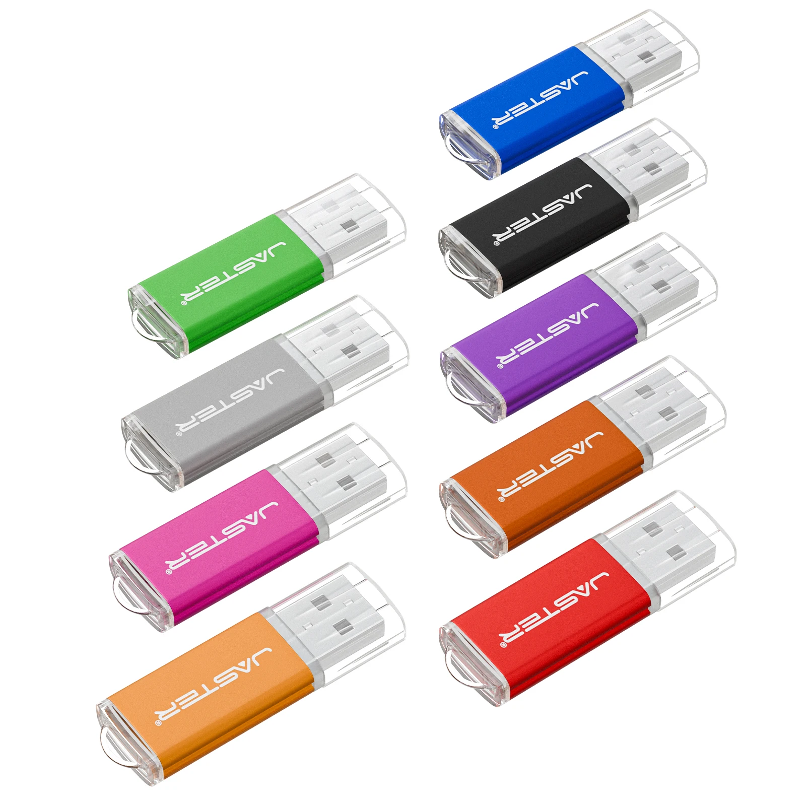 JASTER New Portable USB Flash Drives  Metal Pen Drive With Key Chain Memory Stick 64GB/32GB/16GB/8GB/4GB Pendrive U Di