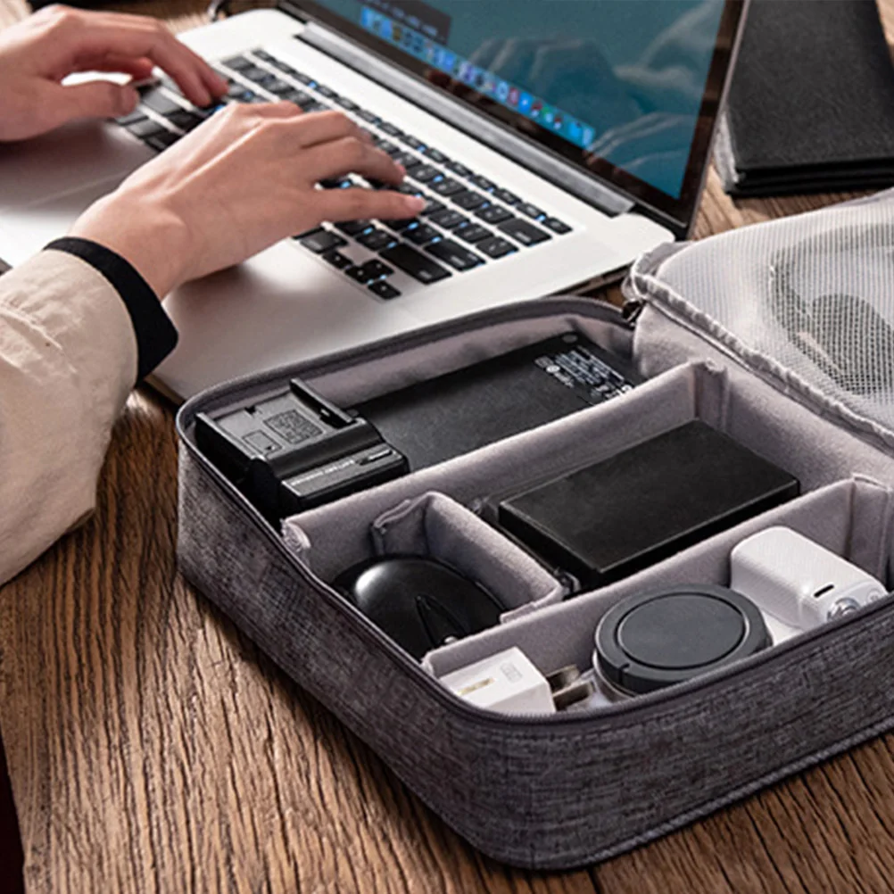 

3 Layers Waterproof Cable Storage Accessories Organizer Travel Pouch For Data Cables Powerbanks Usb