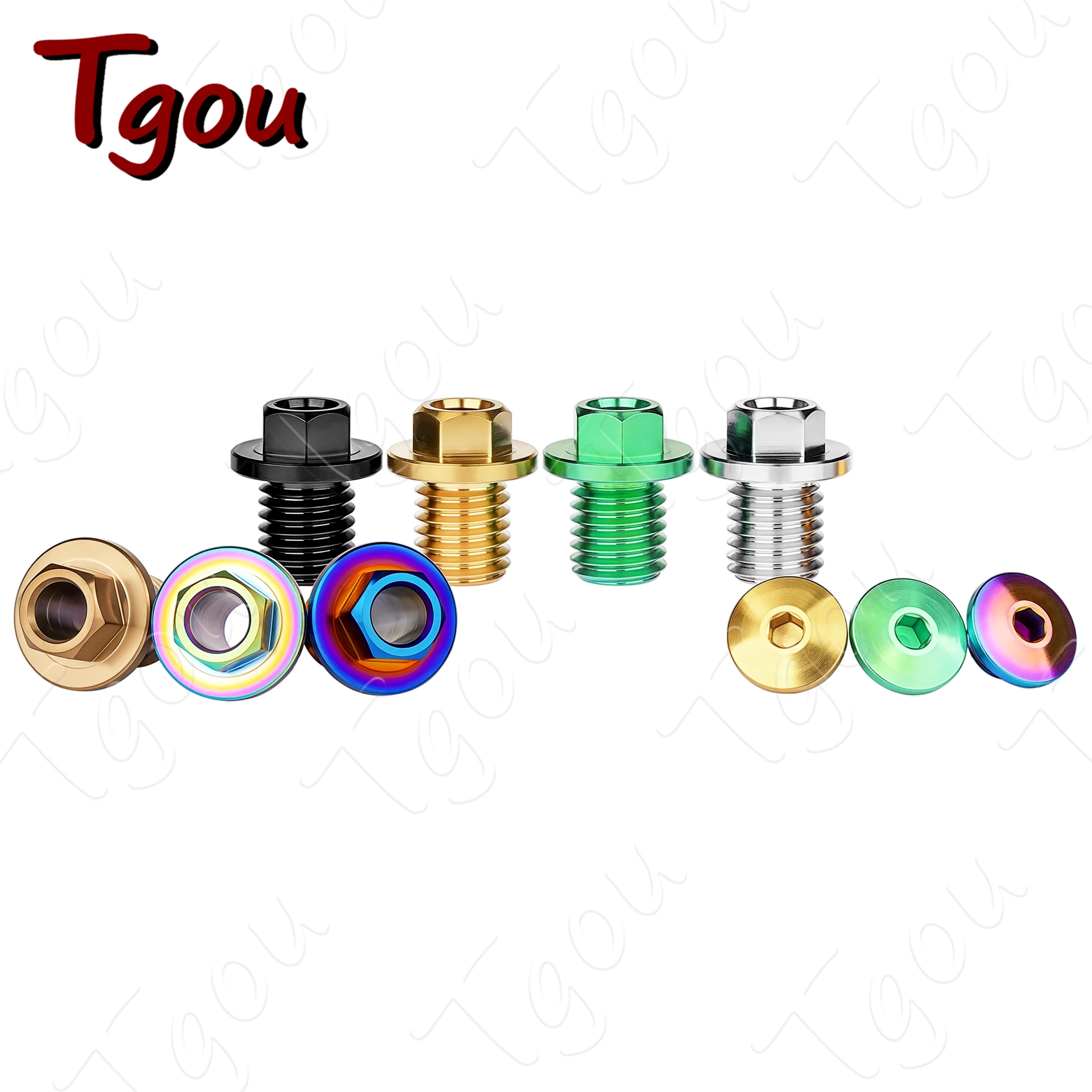 Tgou سبائك التيتانيوم تنزف بولت خرطوم قفل الترباس الطريق دراجة تزييت ميناء المسمار خرطوم قفل المسمار (متوافق مع Shimano)