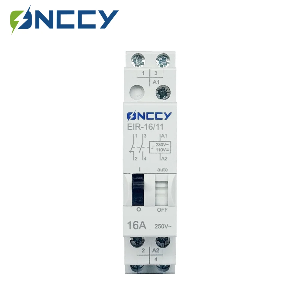 ONCCY Impulse Relay Household Bistable Latching Auto Control Relay 1P 2P 16A 1NO 2NO Coil 230V AC 110V DC  Relay