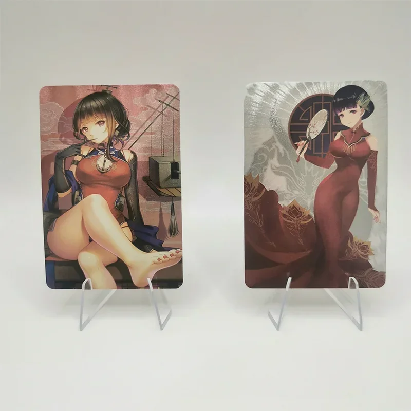 In Magazzino 6 Pz/set Sexy Anime Gioco Ragazze Carte Azur Lane ROC Yat Sen Ping Hai Ning Hai Gioco Carte Da Collezione Regalo Di Compleanno Giocattoli