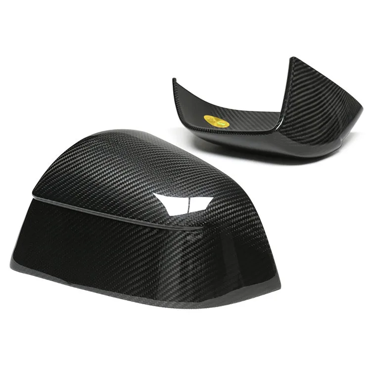 

For Tesla 2025 Model Y Juniper, Carbon Fiber Rearview Mirror Case Rear Mirror Cover Reflector Case