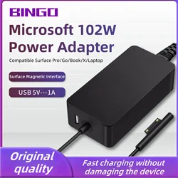 Surface Book 2 charger, 102W power supply for Microsoft Surface Book 2,Surface Pro X Pro 7, 6, 5, 4, 3