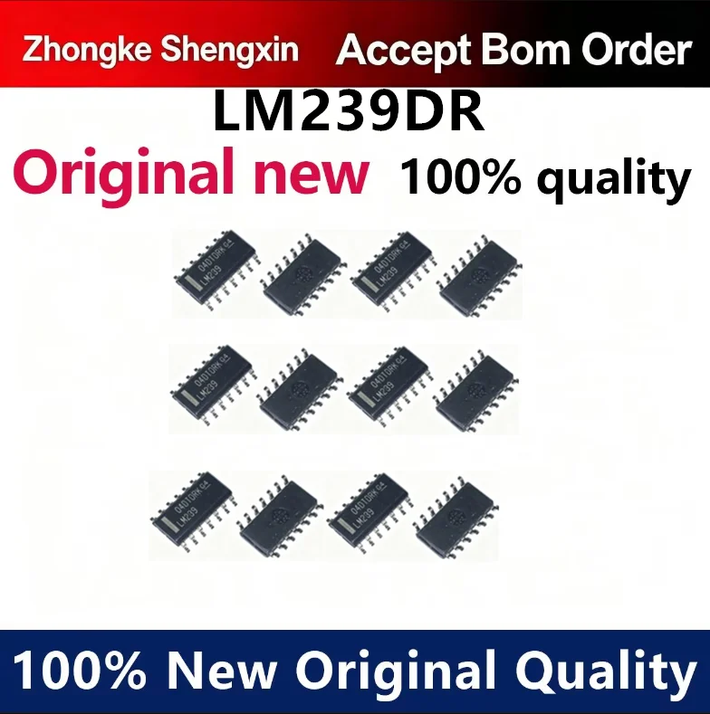 （5pcs-100pcs）Newly imported original LM239DR SOP14 patch four-way voltage comparator LM239